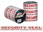 Packing Tape Security Seal, White/Red, 48mm x 100m x 50 Micron 1 X Roll